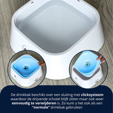 Afbeelding in Gallery-weergave laden, Anti-knoei drinkbak 1,5L - BLAUW - voorkom een natte vloer