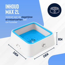 Afbeelding in Gallery-weergave laden, Anti-knoei drinkbak 2,0L - BLAUW - voorkom een natte vloer
